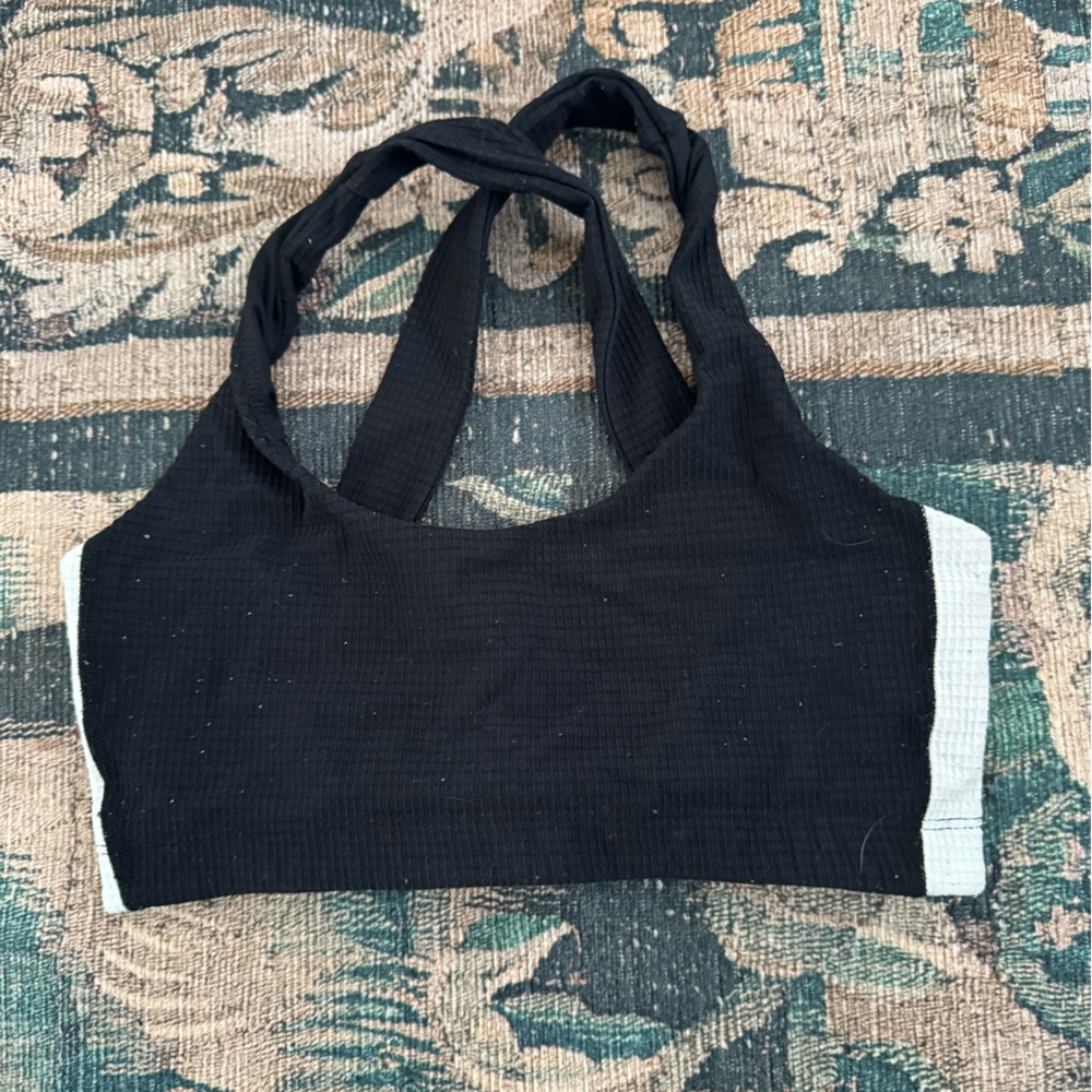 Size S Year of Ours Black and White Sports Bra